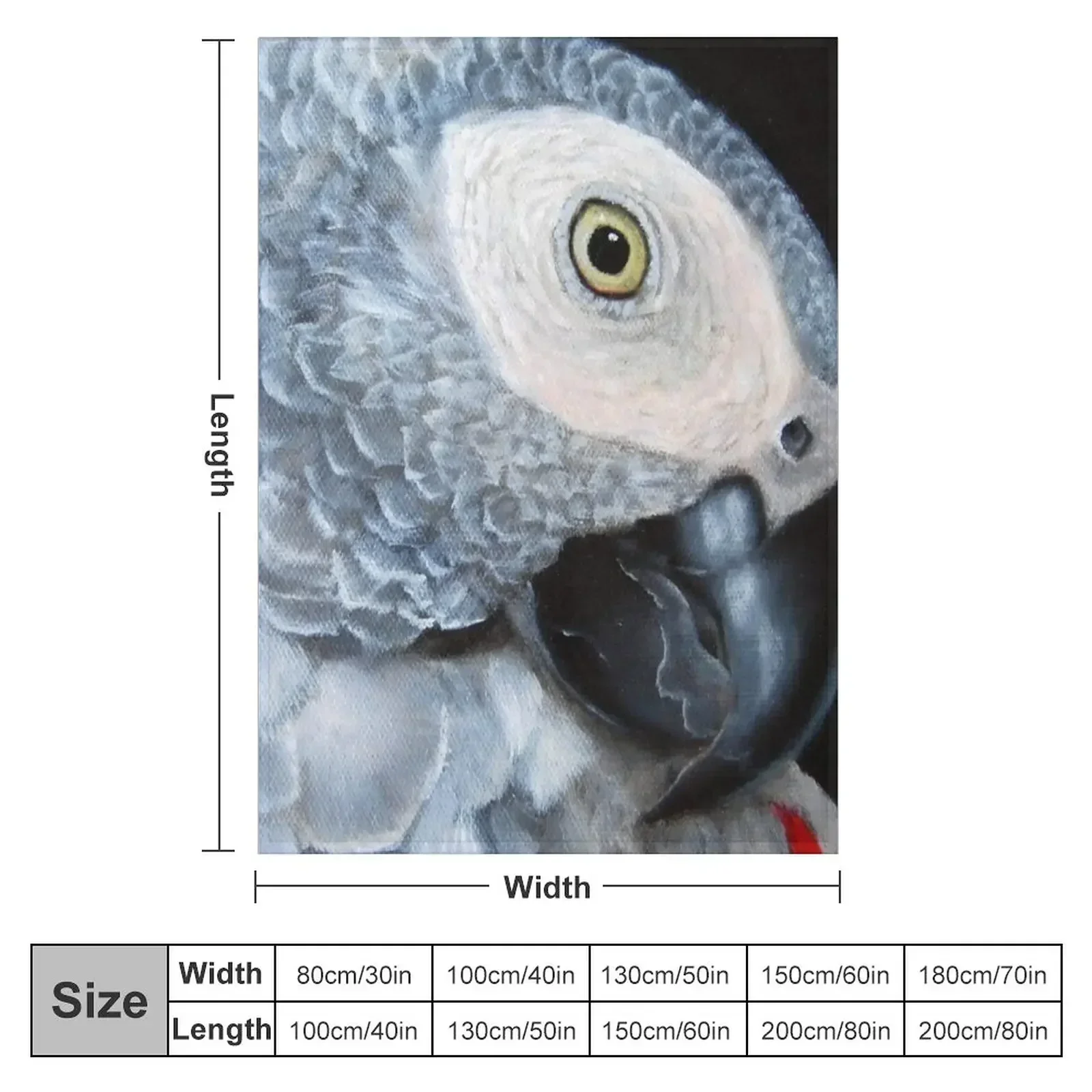 African Grey Parrot Art Throw Blanket Cute Plaid for winter Sofas Blankets