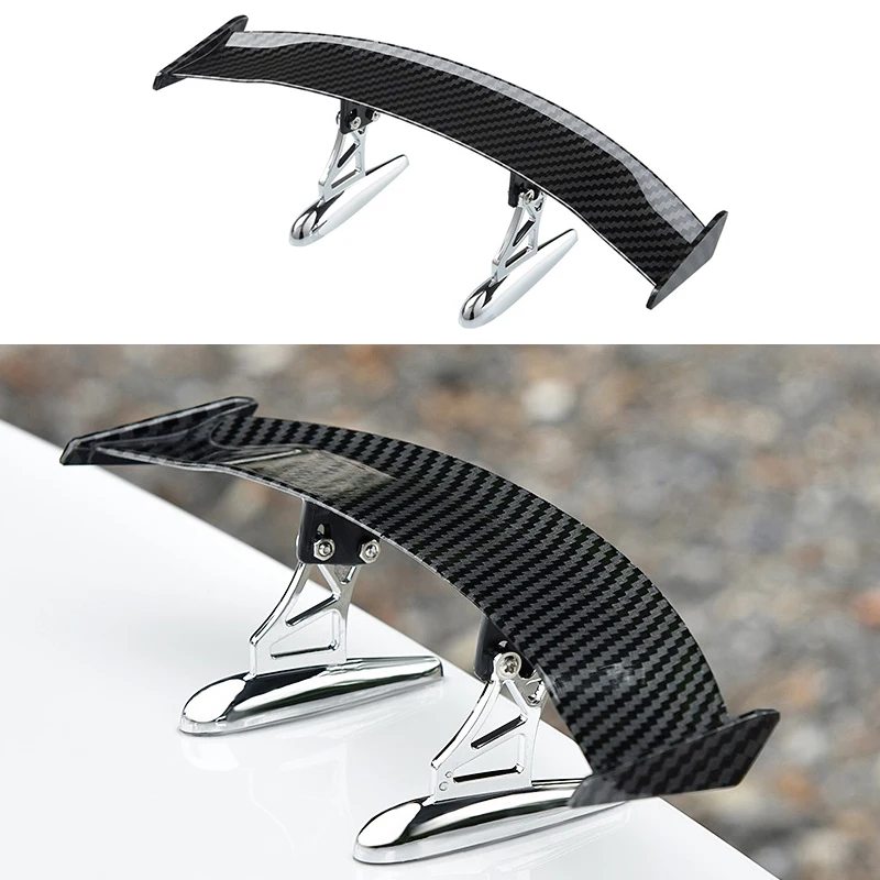 

1PCS Universal Car Trunk Decoration Carbon Fiber Pattern Rear Spoiler Tail Wing Sticker Auto Modified Accessories Car Styling