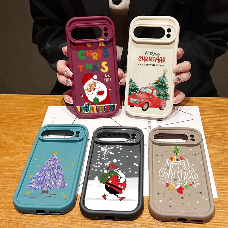 Christmas Santa Claus Pattern Soft Case For Google Pixel 10 Pro 8A 7A 9A 10 9 Pro XL Shockproof Phone Cover For Pixel 7 8 9 Pro view 6