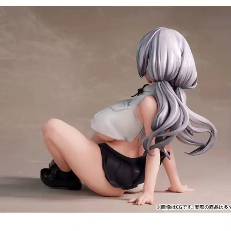 13cm Jk Uniform Girl Sitting Pose Anime Figure Model Statue Desktop Decoration view 5