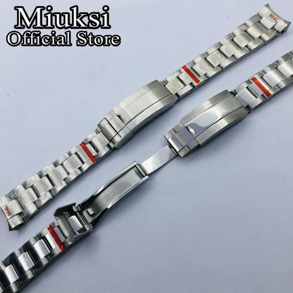 Miuksi 20mm 904L stainless steel bracelet watch band folding buckle fit miuksi 36mm 39mm 40mm case strap