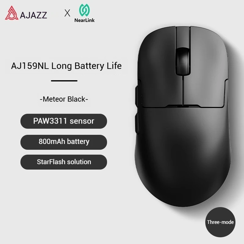 

Ajazz Aj 159 Nl Wireless E-Sports Game Mouse Paw3395/3311 Bluetooth Three-Mode Wired Lightweight Star Flash Long Battery Life