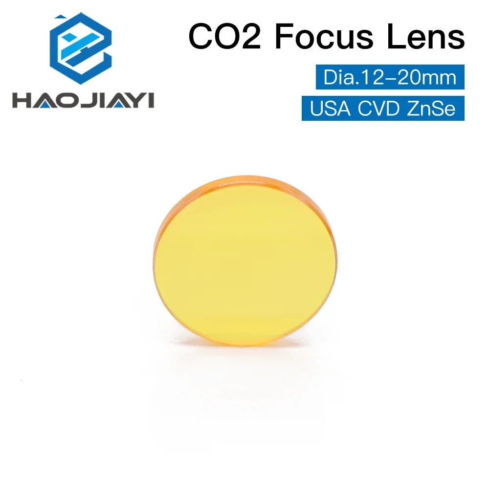 Focus Lens USA CVD ZnSe Dia 12 15 18 19.05 20 FL 38.1 50.8 63.5 76.2 101.6 127mm for CO2 Laser Engraving Cutting Machine