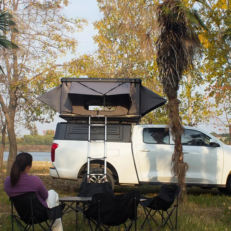 

Waterproof Aluminum Alloy Hard-Rise Roof Tent No-Assembly Pop-Up Outdoor Camping Picnic Sunshade for Off-Road Cars