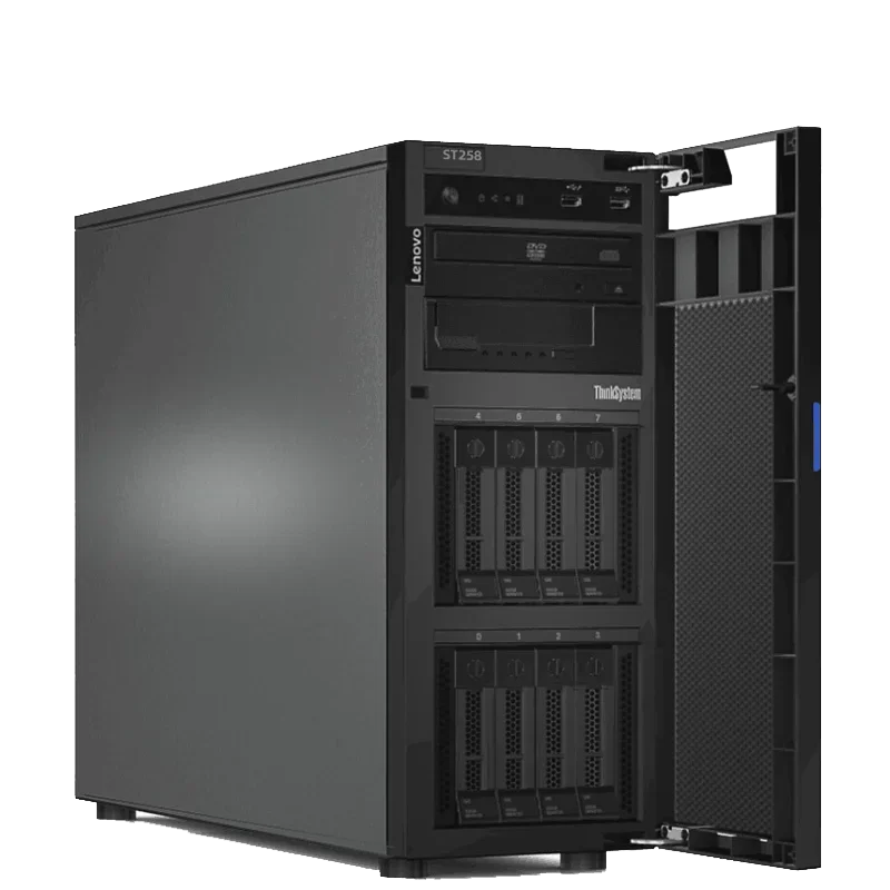 Lenovo ST258\ST250 E-2224 4-core 3.3G 16G ECC/2x2T/ST258 tower server ERP financial software storage dedicated customized host