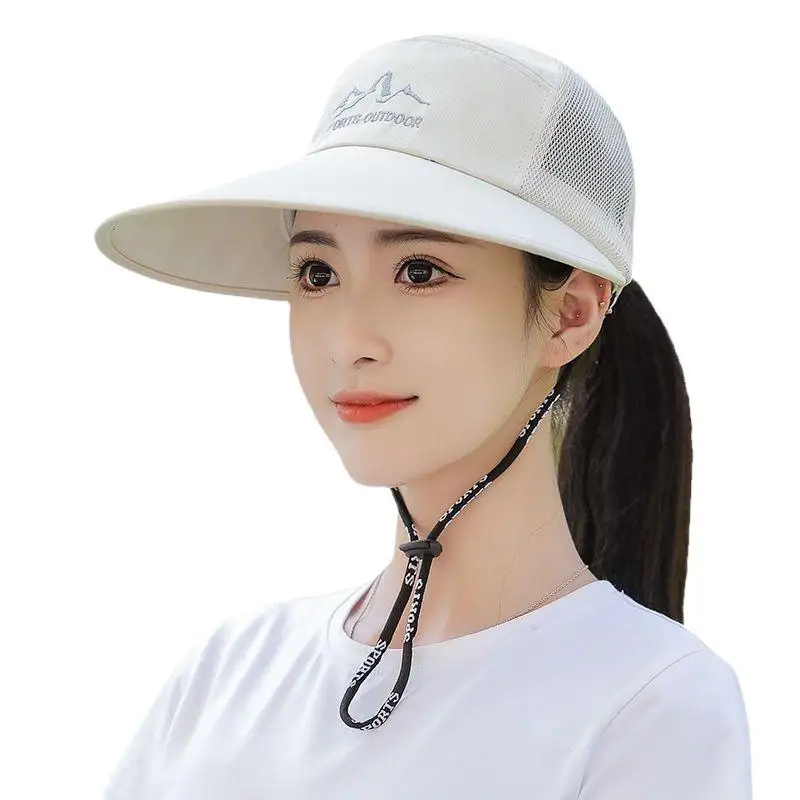 Quick Drying Extra Long Wide Baseball Caps For Men Women Adjustable Breathable Mesh Snapback Hats Hiking Cap Visor Trucker Hat