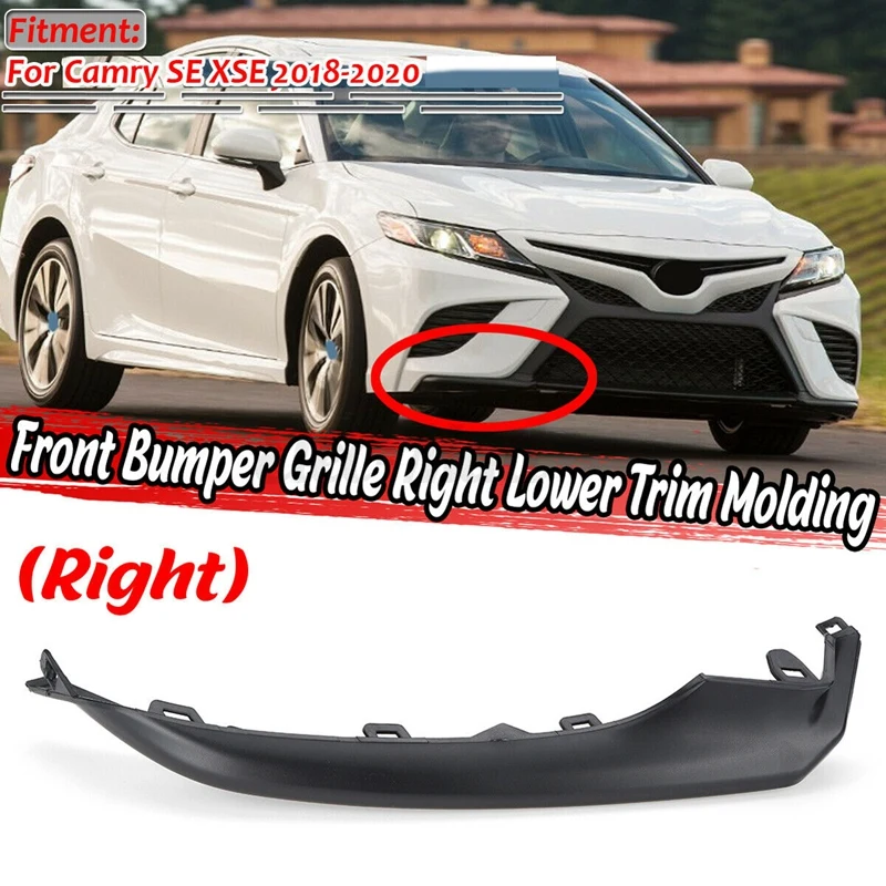 NEW-Car Front Bumper Side Lip Lower Protector Cover Trim Splitter Spoiler For Toyota Camry 2018 2019 2020 SE/XSE