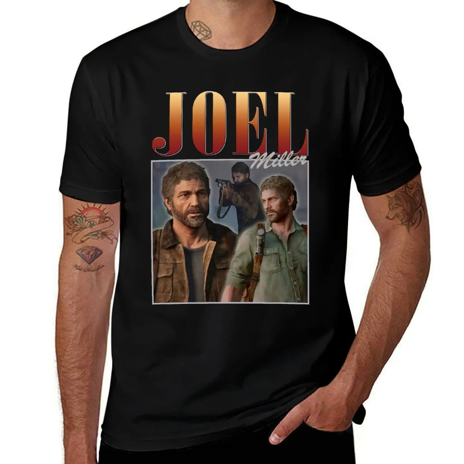 

Joel Miller Retro T-Shirt man t shirts cotton t shirt man plain