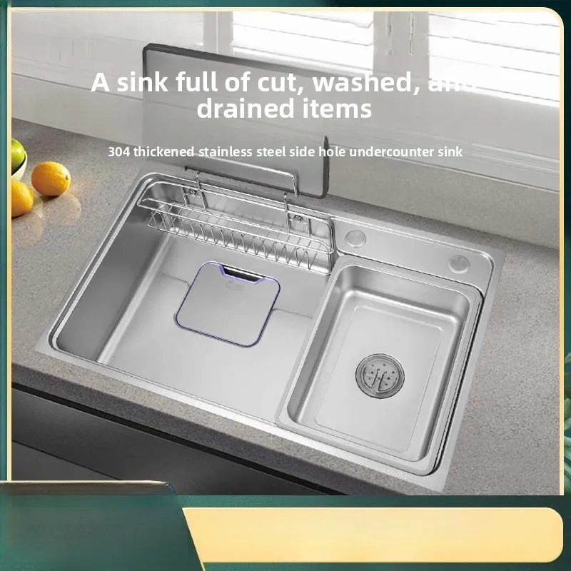 

Stainless Steel Kitchen Sink Single Double Bowl Built in Japanese Style Large Capacity SUS304 Ultra Thick Kitchen Sink Keuken