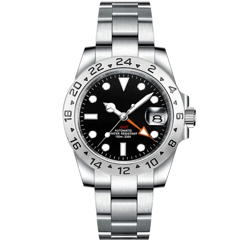 88A store customized mechanical automatic watch blue night light date sapphire Reloj Hombre Customized Watches