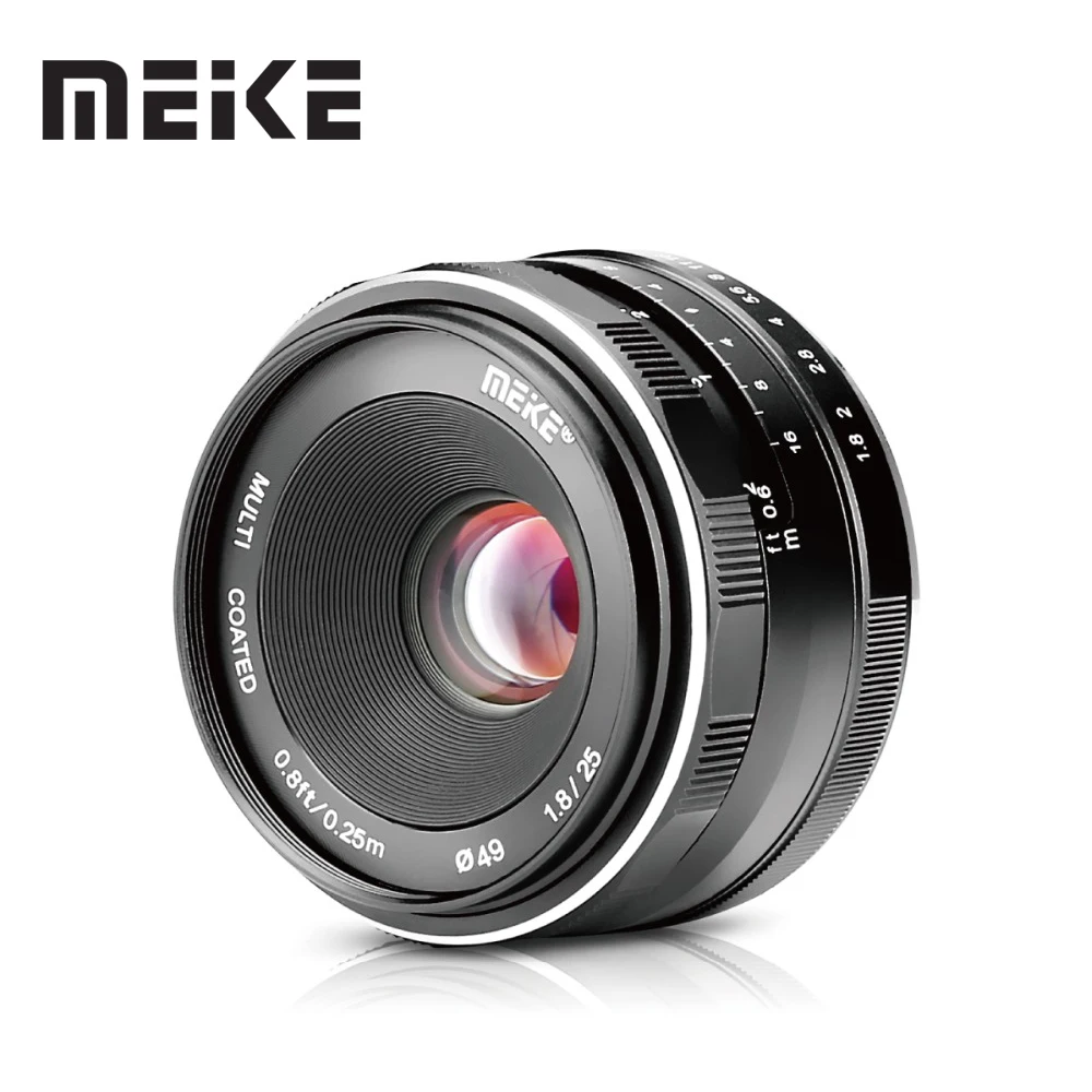 Meike 25mm f1.8 Wide Angle Manual Focus Lens for Fujifilm X Mount XT1 X-T10 X-T2 X-T20 X-T3 X-T4 XT5 X-T100 X-T200 X-T30 X-PRO02