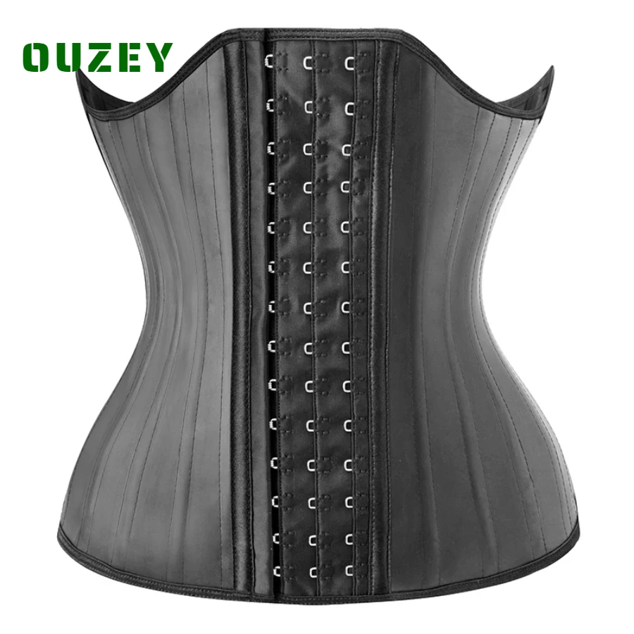 

OUZEY 25 Steel Bones Latex Waist Trainer Corset Shapewear Slimming Belly Women Body Shaper Modeling Strap Reductive Girdle