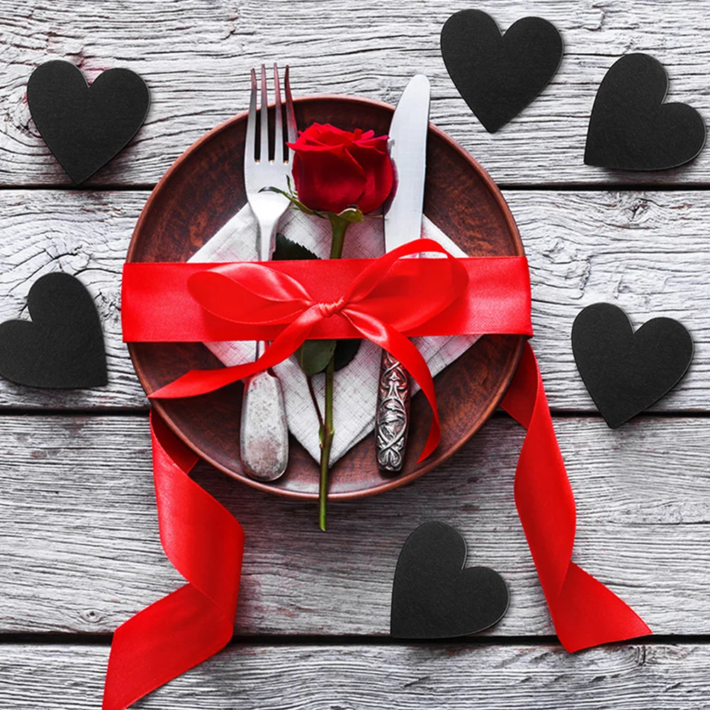 

40 Pcs Home Decor Heart Shaped Blackboard Valentine Crafts Living Room Decorations