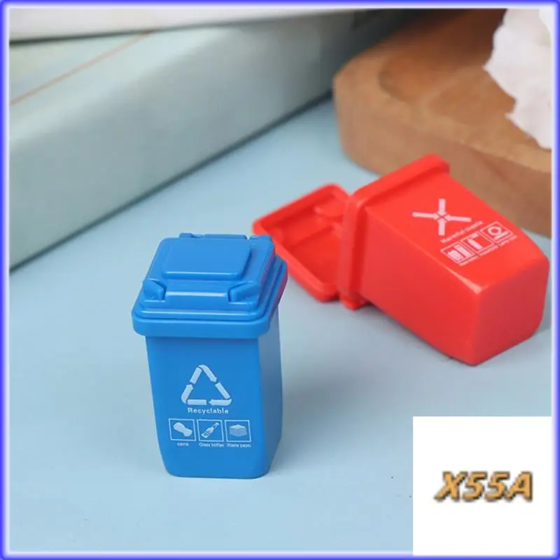 XX-5 pezzi casa in miniatura bidone della spazzatura modello accessori parti mobili camion della spazzatura lattine bordo del veicolo bidone regali