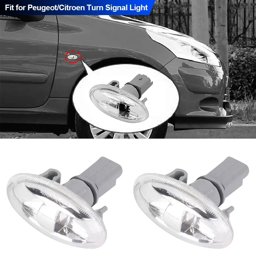 

For Peugeot 108 107 206 1007 407 Partner Auto Parts Car Led Side Indicator Marker Light Turn Signal Lamps 6325G3 6325G4 Fit