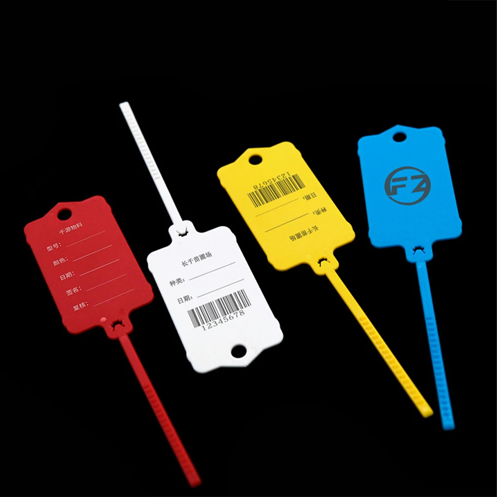 100pack/lot Key Tags With Serrated Tension Flexible And Durable Plastic Straps For Secure Labeling