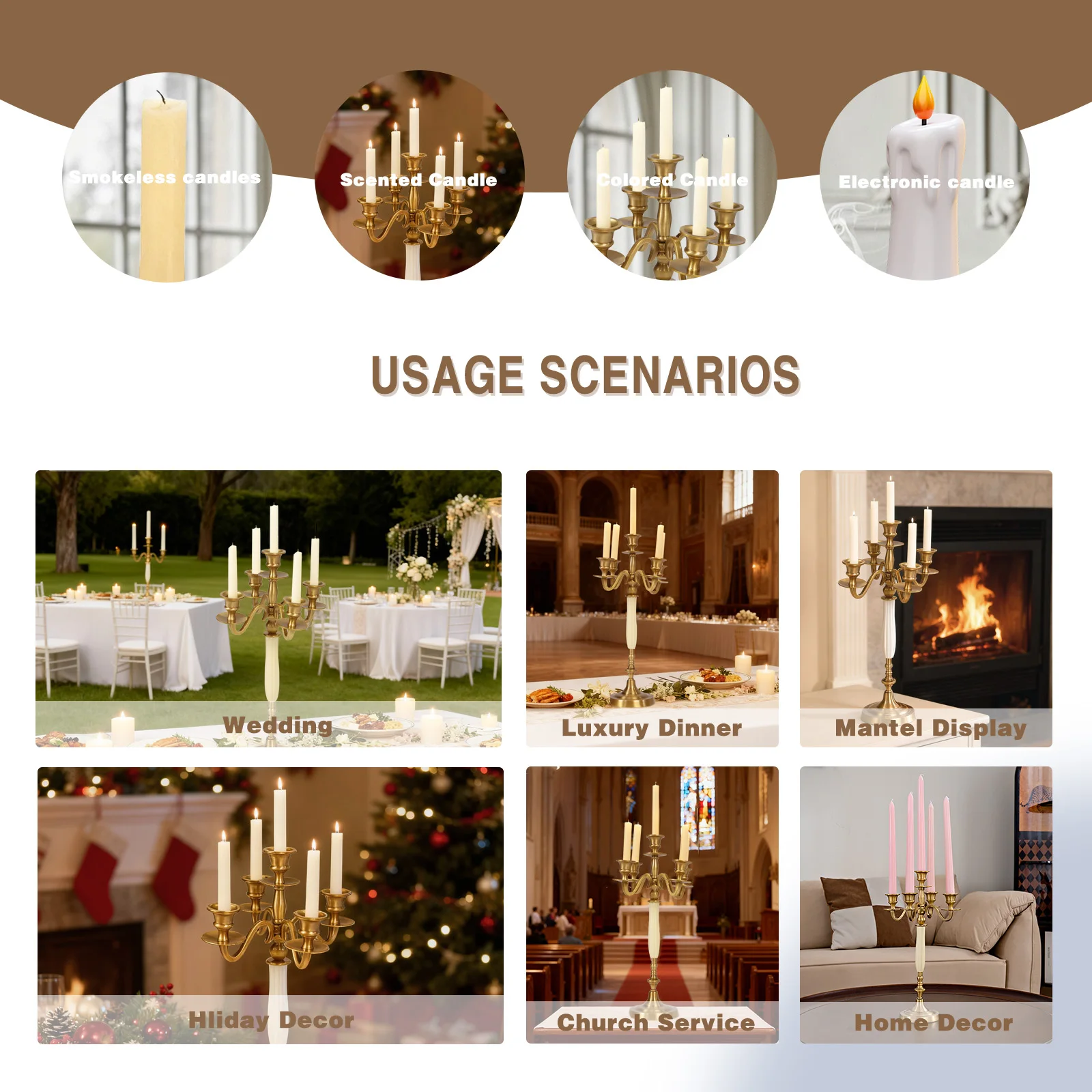 

Металлический канделябр на 3/5 свечей, подсвечник для свадеб, мероприятий, украшения обеденного стола, рождественских вечеринок, домашнего декора