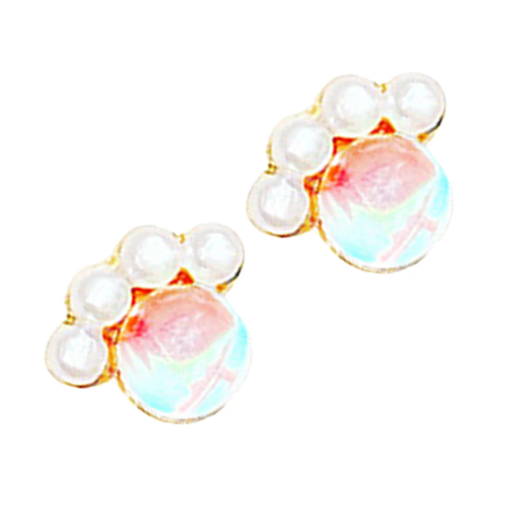 

Crystal Studs for Women Lightweight Faux Pearl Earrings Daily Simulation Pearl Ear Stud Wear Casual Formal Accessories