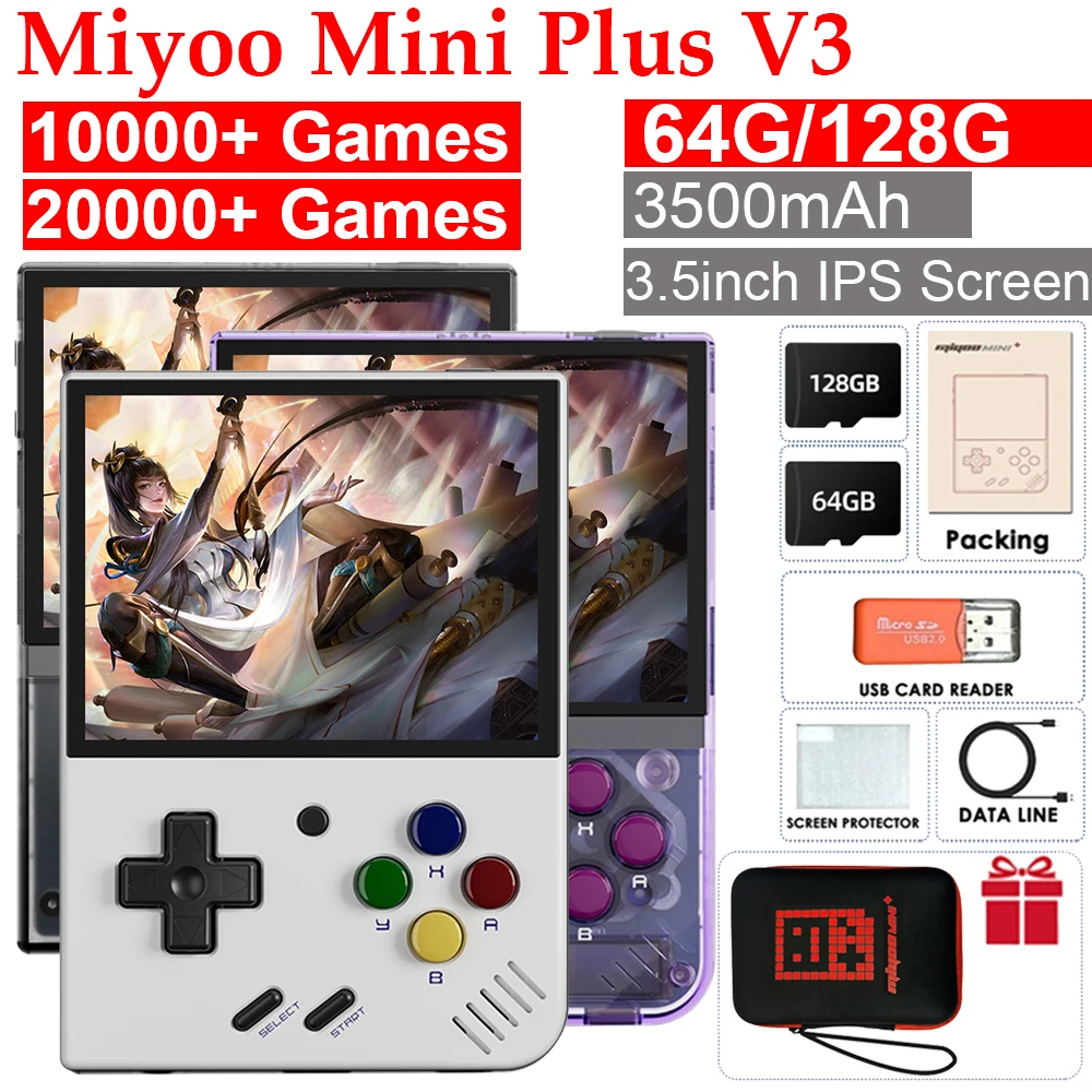 MIYOO Mini Plus V3 Retro Handheld Game Console 3.5
