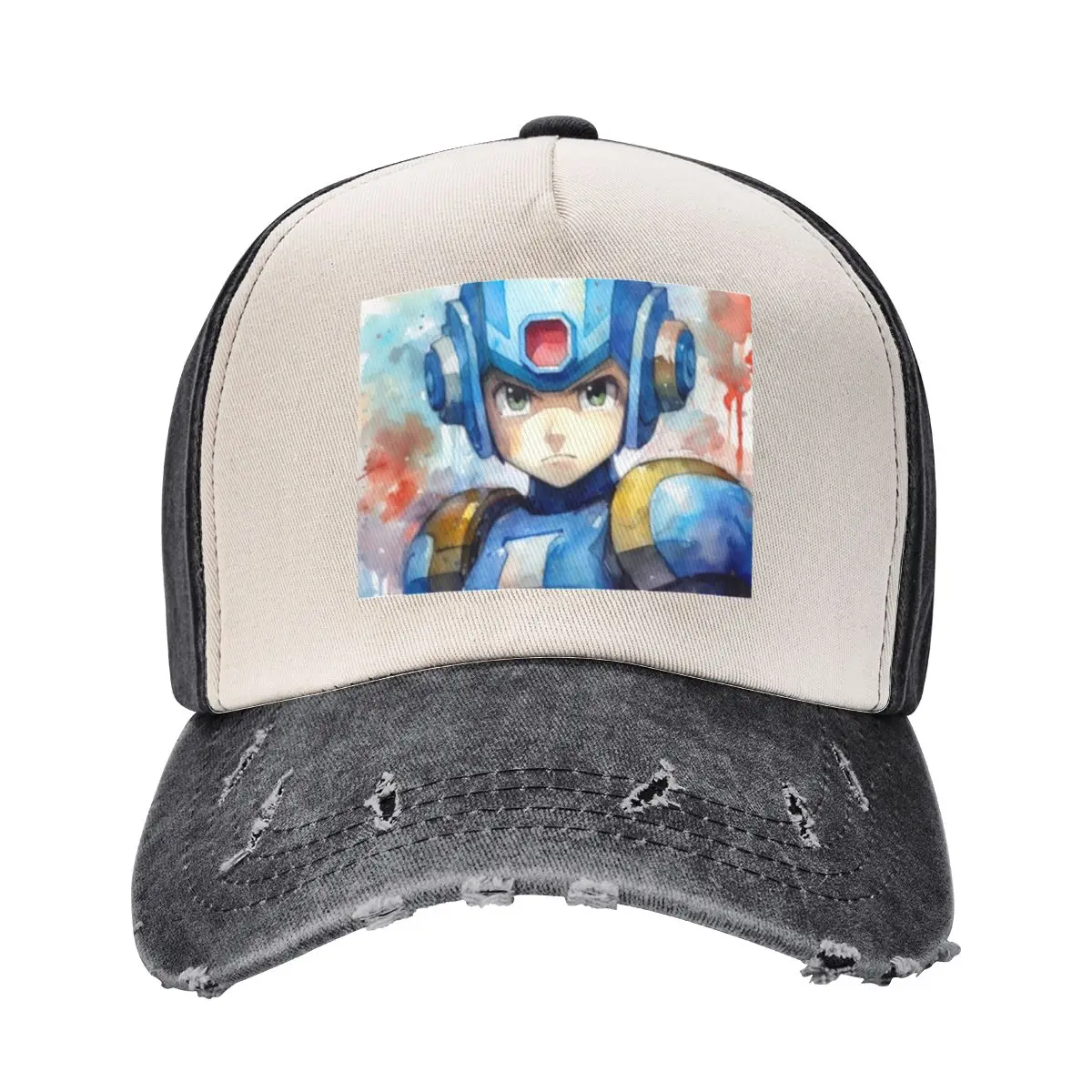 Mega Water Color Man 3 Baseball Cap Wild Ball Hat Thermal Visor Streetwear Hats Man Women's