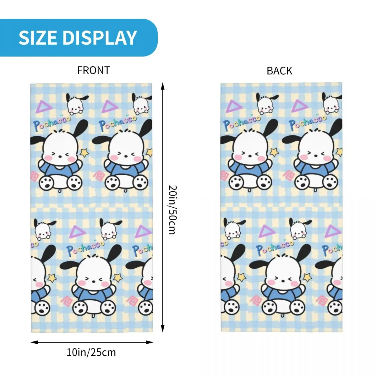 Custom Pochacco Winter Headband Neck Warmer Women Men Ski Running Tube Scarf Cartoon Classical Face Bandana Gaiter