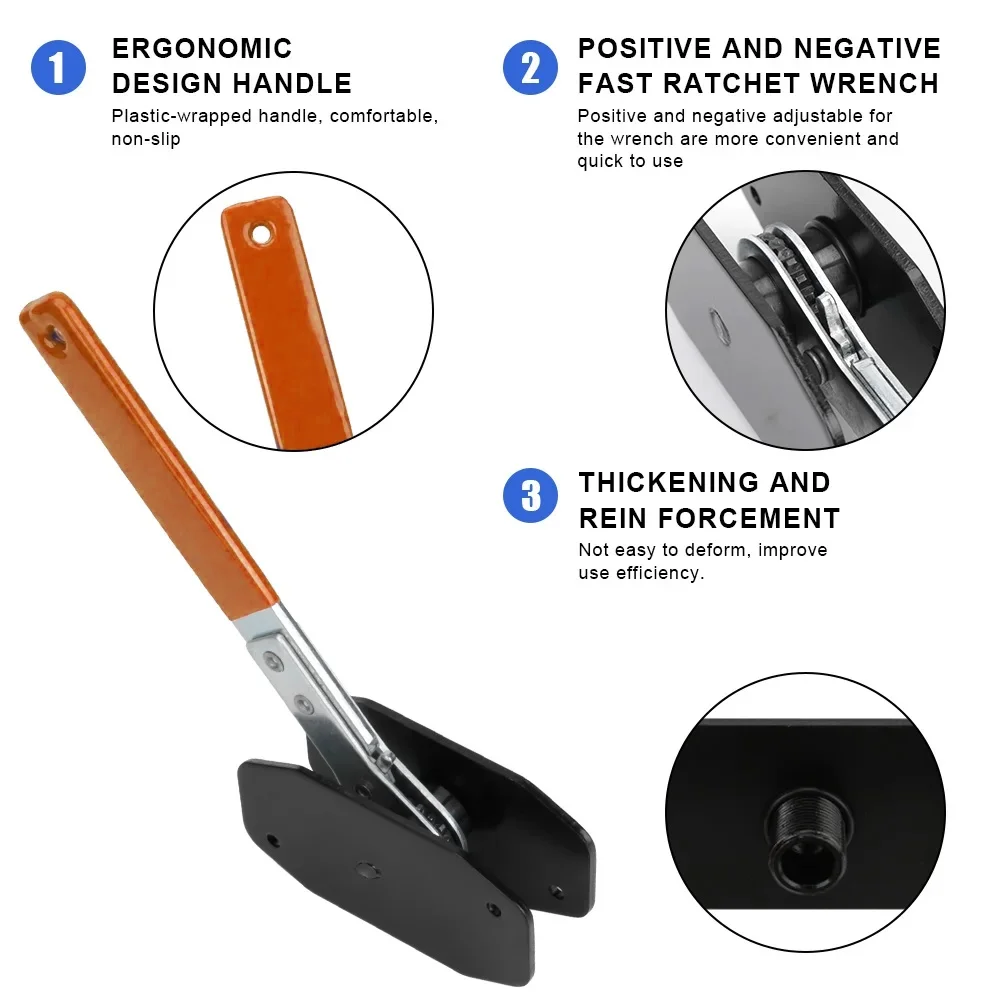 Strumento per pressa pinza freno per auto, chiave freno compressore può oscillazione a cricchetto da 360 gradi per riparazione e sostituzione dei freni auto