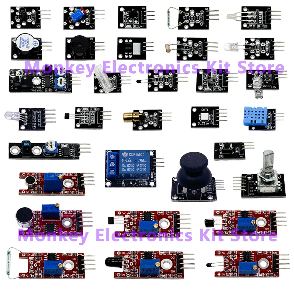 45 Jenis Dalam 1 Modul Sensor Kit Pemula UNTUK Arduino Raspberry Pi, Lebih Baik dari 37 Jenis Dalam 1 KIT dengan Kotak KIT DIY R3 MEGA2560