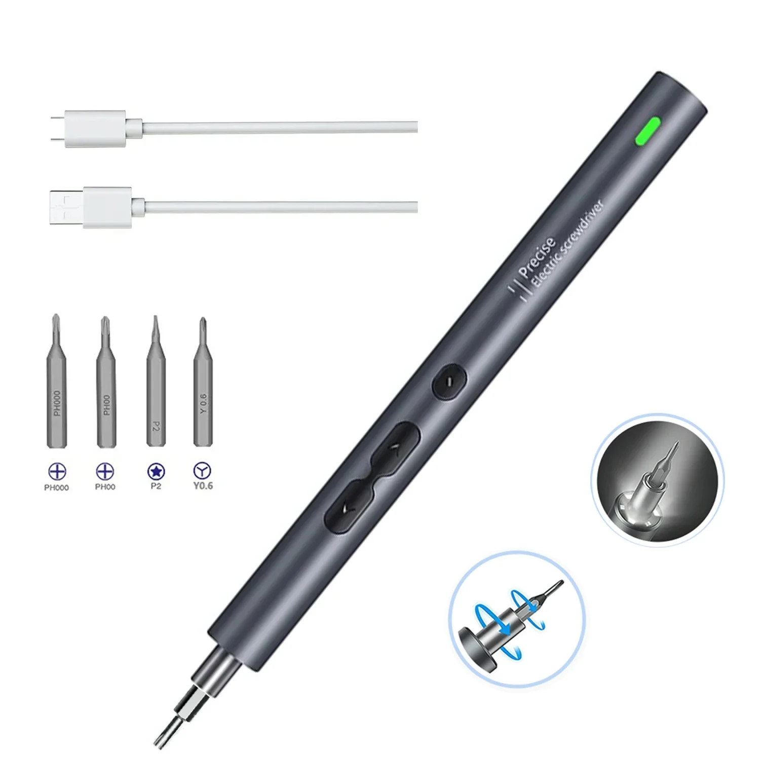 Precision Electric Screwdriver Set 6 in 1 N20 Power Tool Kits Rechargeable Wireless Cordless Magnetic Mini Small Bits for Xiaomi