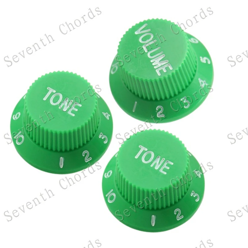 4 Stück Grüne Blaue Rote Rosa Farbige E-Gitarren-Drehknöpfe Potentiometer-Kappen Lautstärke-Ton Musikinstrument Zubehörteile – Detail 12