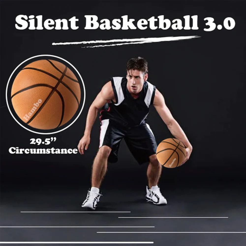 Silent Basketball Dia 24cm Indoor Dribble Practice Mute Bouncing Foam Ball Bounce Quiet Soft Ball Size 7 Basket Ball Sports Toy