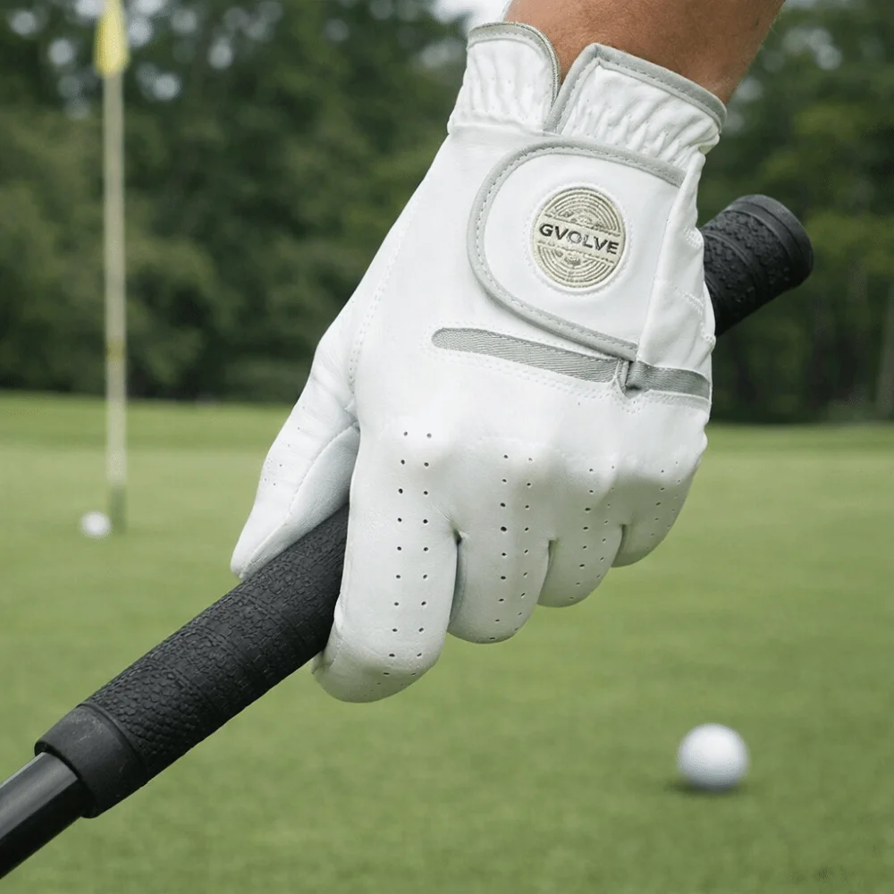 

White Color Golf Glove Detachable Marker Lightweight Design Breathable Golf Gloves Breathable Fabric Micro Soft Fabric