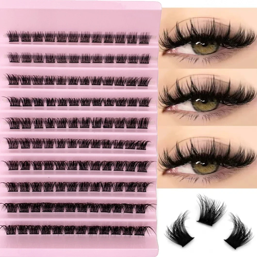 Lash Clusters 8-16mm Individual Lashes Natural Look D Curl Fluffy Cluster Lashes DIY Eyelash Extension
