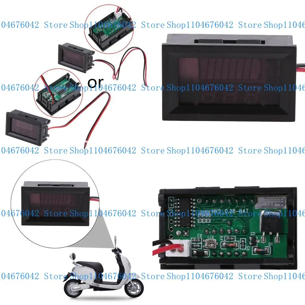 5asd Battery Meter Tester Small Digital Voltmeter Suitable for Ebike