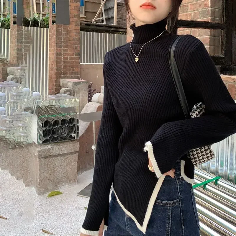 Coltrui Truien Damesmode Mujer Onregelmatig Ontwerp Lange Mouw Lente Truien Chique Koreaanse Stijl Elegante Vrije Tijd Harajuku