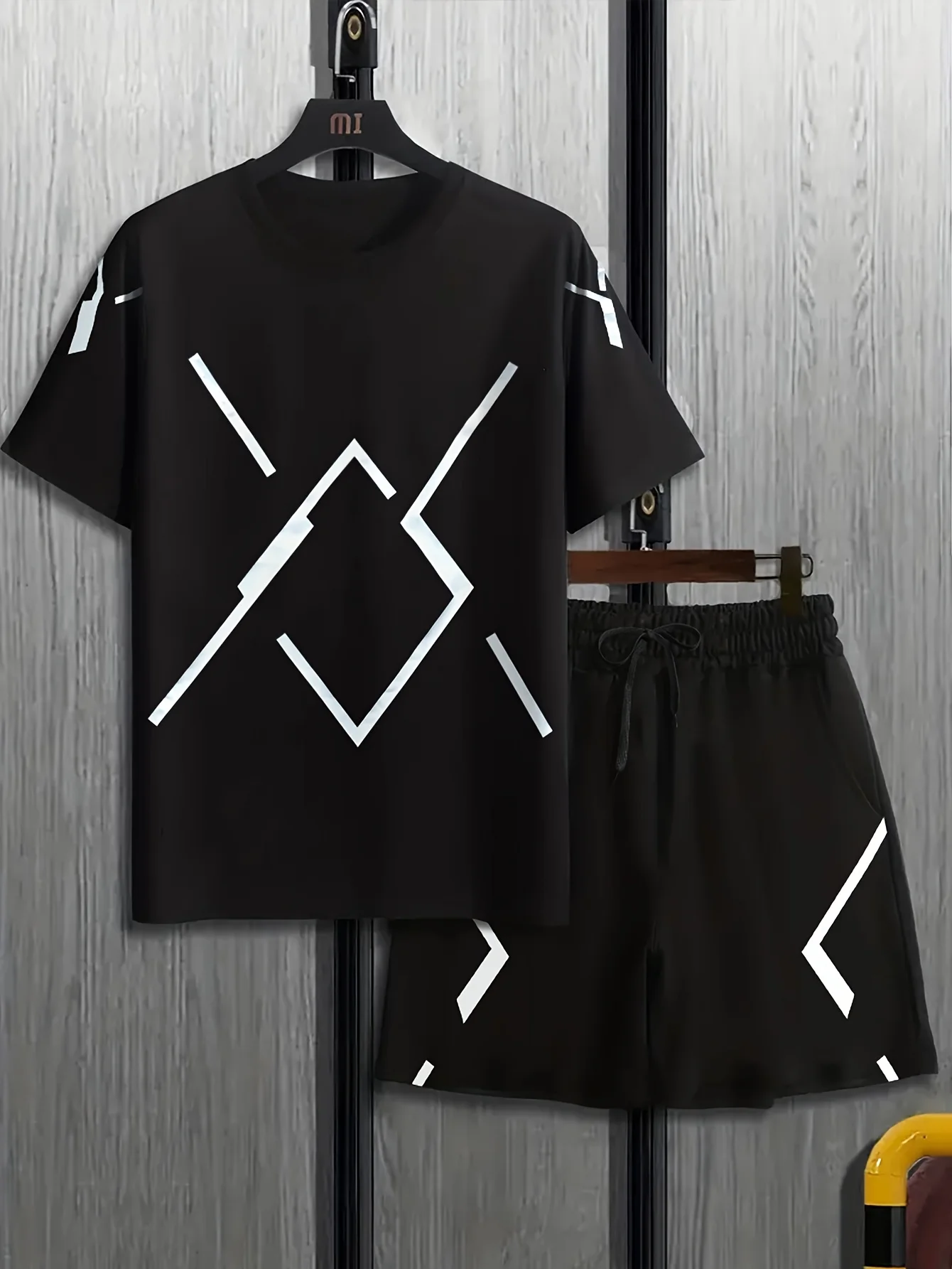 Herenmode casual pak bedrukt T-shirt met korte mouwen shorts trendy heren casual shorts sportkleding tweedelige set