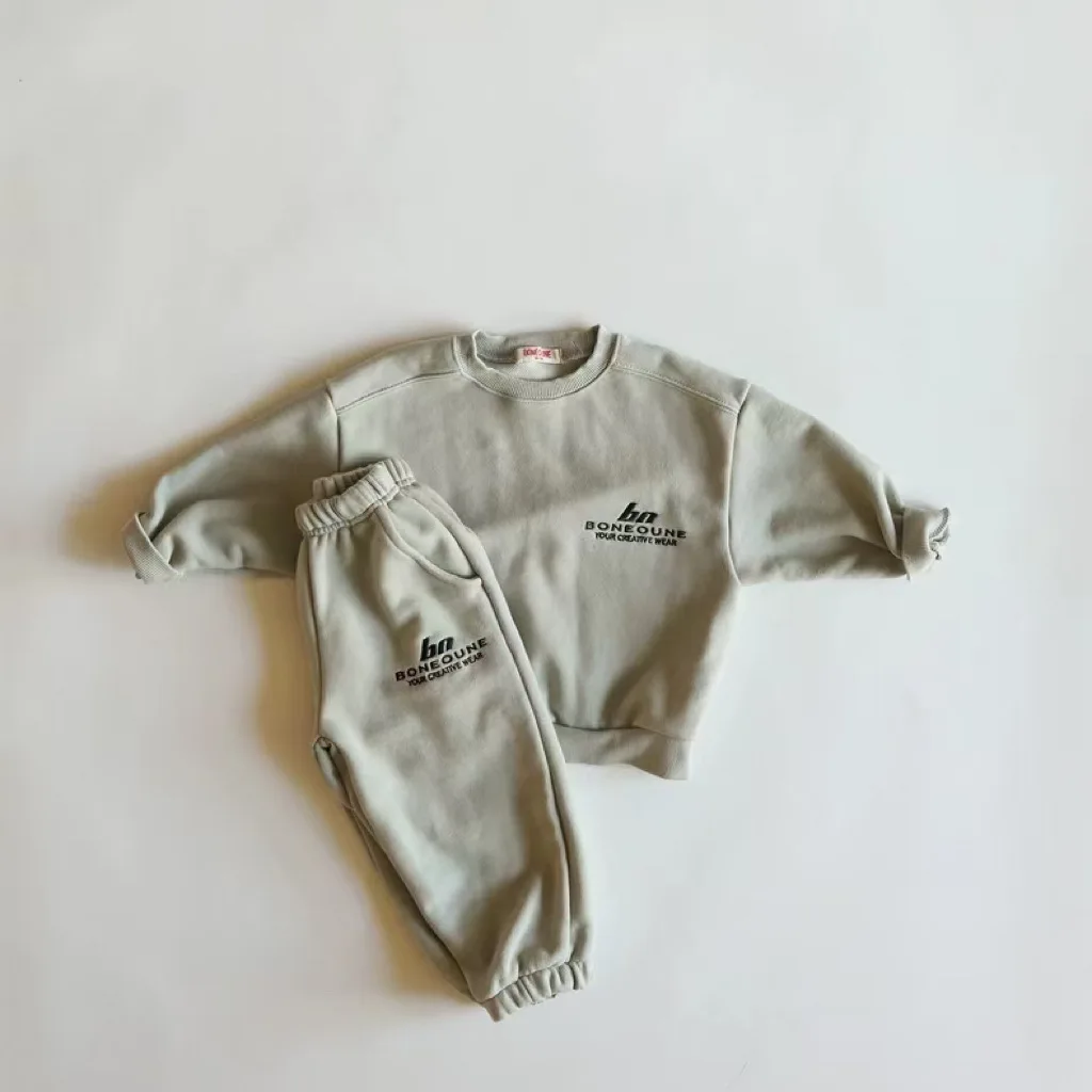 

Baby Long Sleeve Clothes Set 0-5 Year Autumn New Children Letter Sweatshirt + Pants 2pcs Suit Boy Outfits Toddler Girls Gym Suit