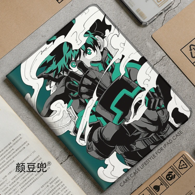 

Midoriya Izuku Anime Deku For Samsung Galaxy Tab A7 Lite 8.7 2021 Case S9Plus Tri-fold stand Cover Galaxy Tab S6Lite Tab S8 Plus