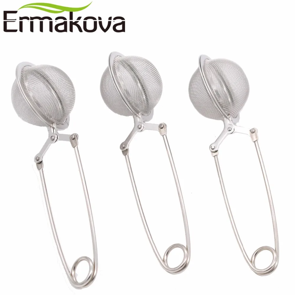 3Pcs Tea Infuser Leak In Mesh Ball Strainer Filter With Handle Portable Stainless Steel Powder Sprinkler Kitche Accessory Tools