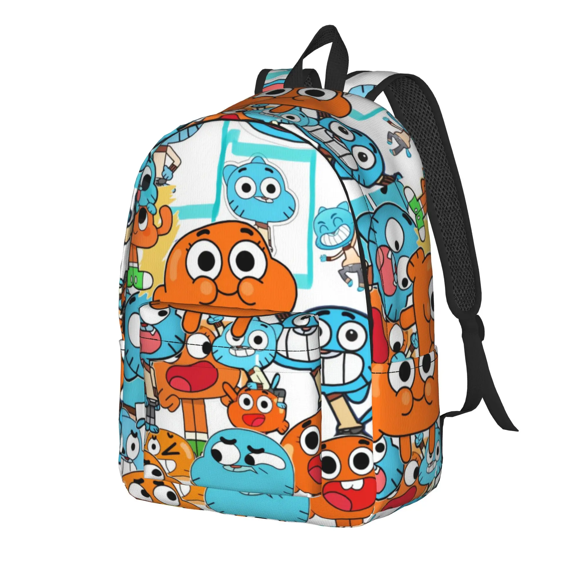 Gumball Gum Ball Watterson Amazing Cartoon Backpack  Daily Backpacks Female Custom Soft School Bags Streetwear Rucksack