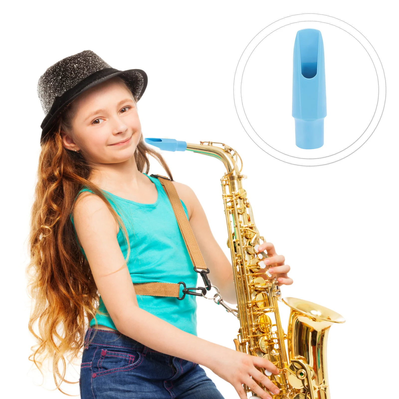 

1pcs Professional Alto Mouthpiece Abs Durable Small Portable Easy Install Affordable Saxophone Replacement For Tenor Saxophone