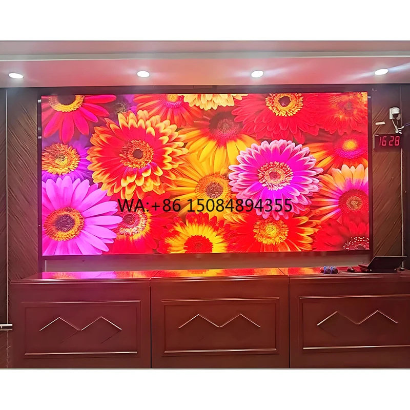 

Ultra-thin Indoor Full Color SMD LED Video Wall 5.12x2.88m Exhibition Hall Fixed Installation P1.86 4K HDR 550CD/m 5-Year