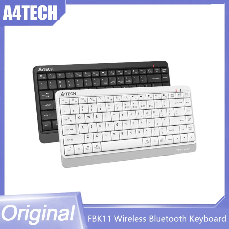 A4tech Fbk11 Wireless Bluetooth Keyboard For Tablet Laptop Portable 86 Key Multi Device Dual Mode Keyboard