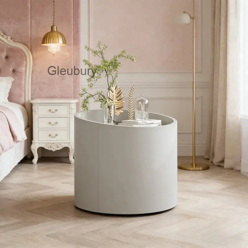 Design Round Nightstands Storage Minimalist Pretty Mini Small Kawaii Nightstands Drawers Luxury Table De Chevet Home Furniture