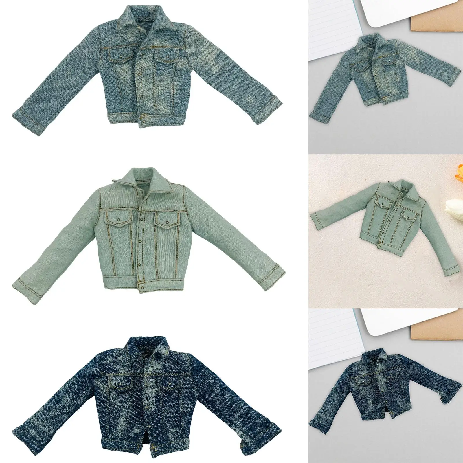 

1:6 Female Action Figure Jacket Kids Pretend Play Cosplay Fashionable Doll Clothing for 12inch Female Figures Decoration