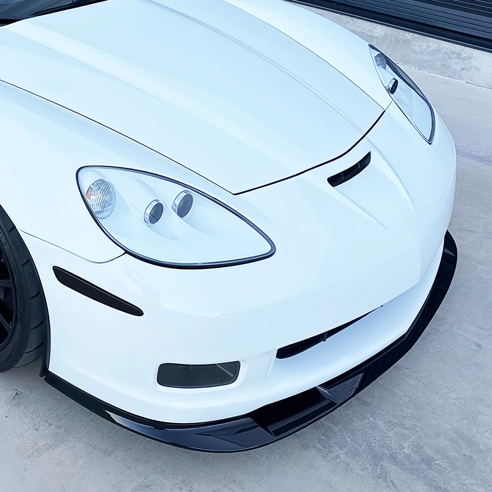 Front Bumper Lip Spoiler Splitter For Chevrolet Corvette C6 2005-2013 2006 2008 2012 2010 Z06 ZR1 Style Body Kit Car Accessories