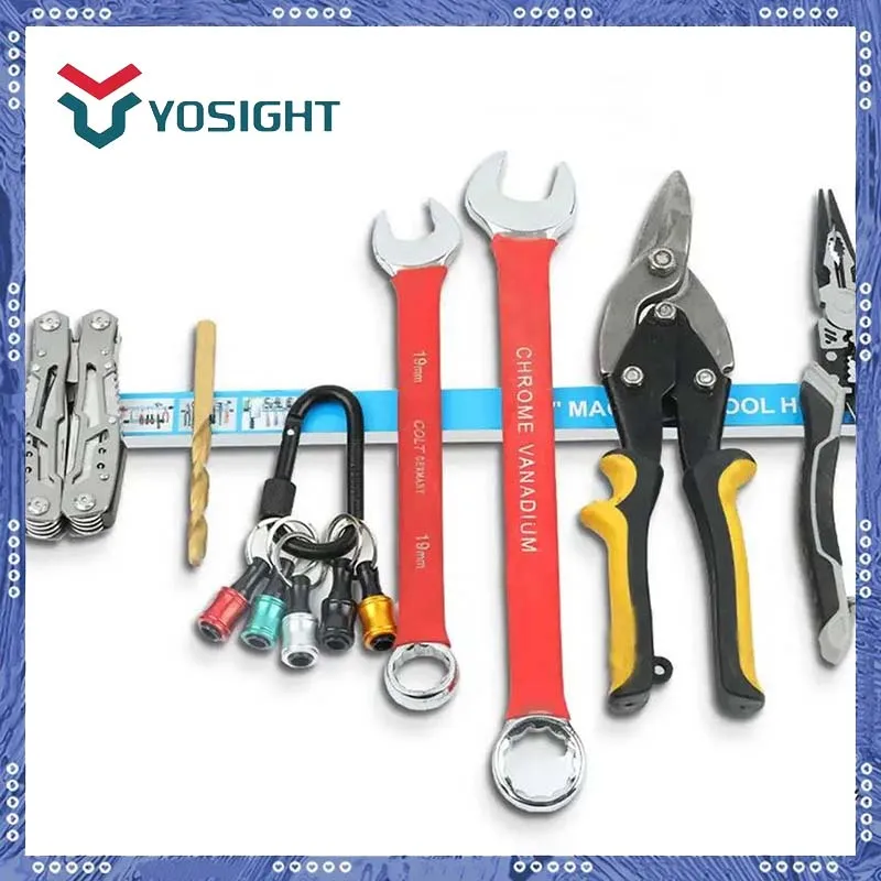 Wall-Mounted Magnetic Tool Organizer - Strong Magnetic Hold, Fits 8” to 24” Workbenches, Ideal for Efficient Tool Management
