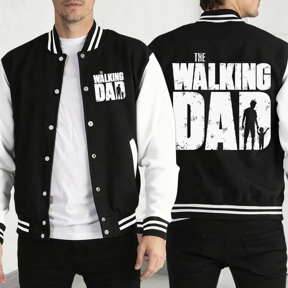 

Куртки с принтом «Ходячий папа», мужские креативные уличные бейсбольные майки в стиле хип-хоп, модная повседневная одежда, флисовая мужская одежда с героями мультфильмов Y2K