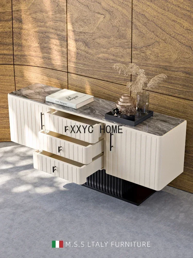 

Минималистичный комод TAO в стиле Light Luxury с мраморной столешницей для прихожей, тумба-шкаф с ящиками