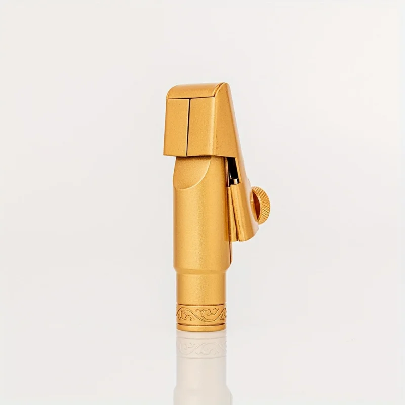 

No. 7 Professional Soprano Saxophone Metal Mouthpiece, Matte Matte Golden Brass Mouthpiece, Jazz Pop in B flat key