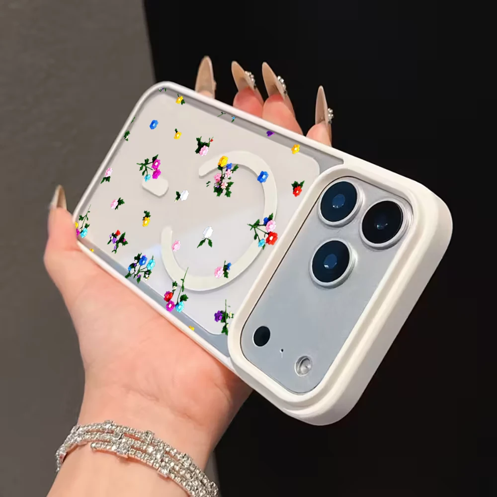 Einfache Tulpenblumen-Schutzhülle für iPhone 17 14 12 Pro Max 13 16 15 Plus 11 Hüllen für MagSafe kabelloses Laden stoßfeste Hülle – Detail 18
